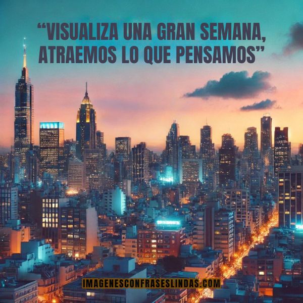 Visualiza una gran semana, atraemos lo que pensamos