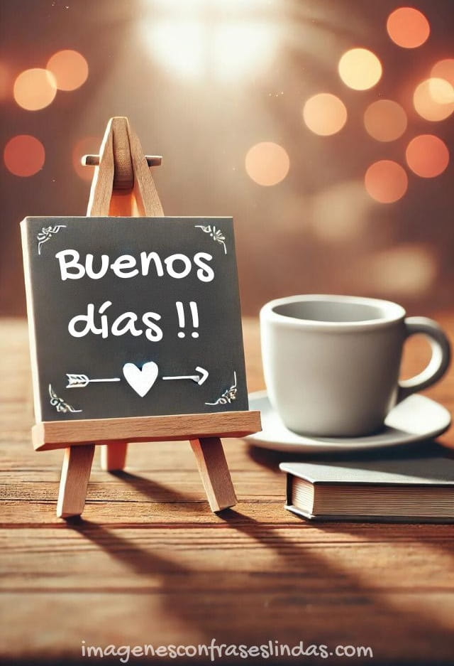Buenos días con un café