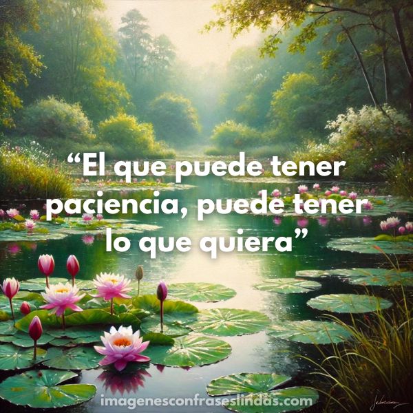 El que puede tener paciencia, puede tener lo que quiera